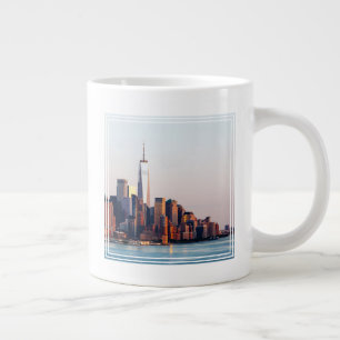 New York Sunset Skyline View of World Trade Center Jumbo Mugg