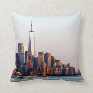 New York Sunset Skyline View of World Trade Center Kudde