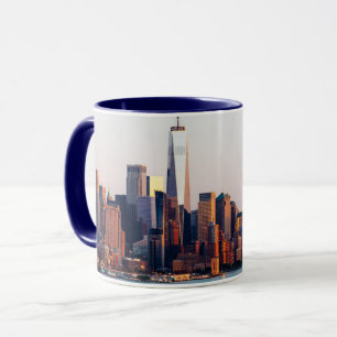 New York Sunset Skyline View of World Trade Center Mugg