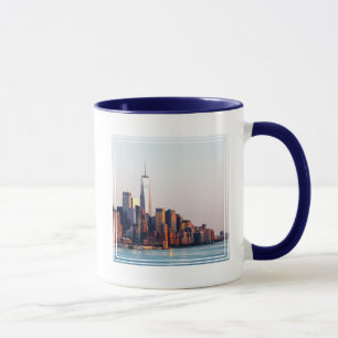 New York Sunset Skyline View of World Trade Center Mugg