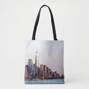 New York Sunset Skyline View of World Trade Center Tygkasse