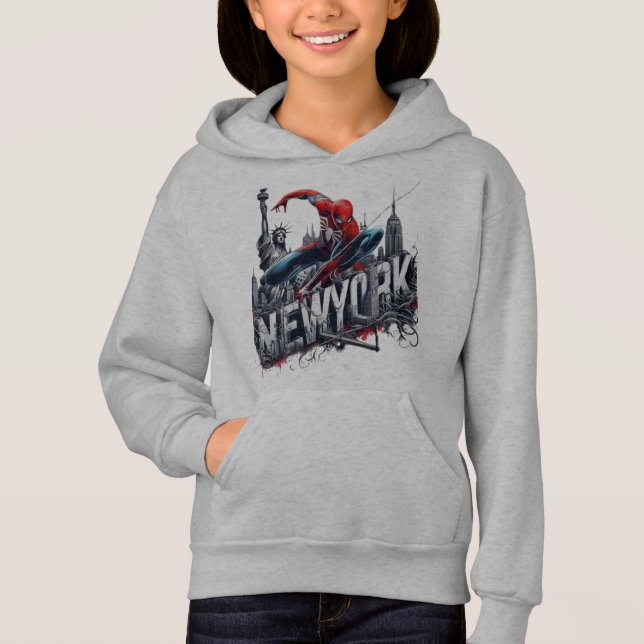 "New York Superhjälten Hoodie T Shirt (Framsida)