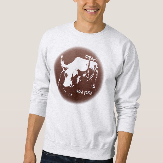 New York Sweatshirt NYC Bull Souvenir Shirt (Framsida)