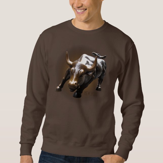 New York Sweatshirt NYC Bull Souvenir Shirt (Framsida)