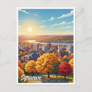 New York Syracuse Resor Vykort