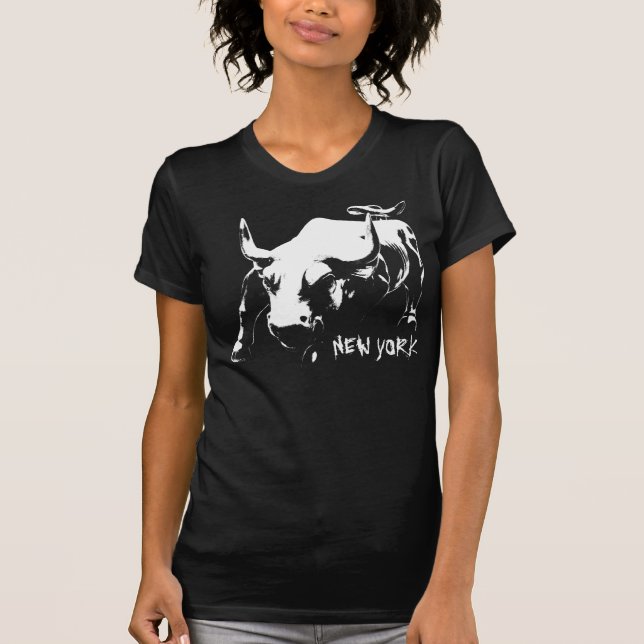 New York T-shirt Women's NY Bull Souvenir Top (Framsida)