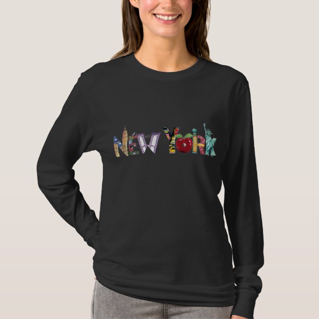 New York t-skjorta kvinnor Tröja (Framsida)