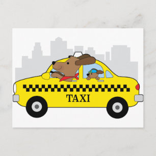 New York Taxi Hund Vykort