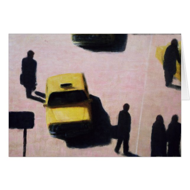 New York taxiar 1990 Hälsningskort (Framsidan Horizontal)