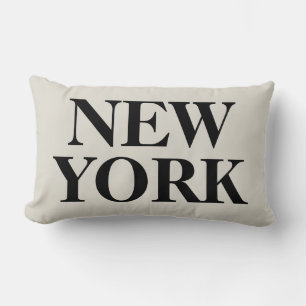 New York textdekorativ kudde