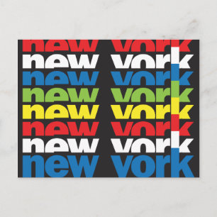 New York, texturdesign Vykort