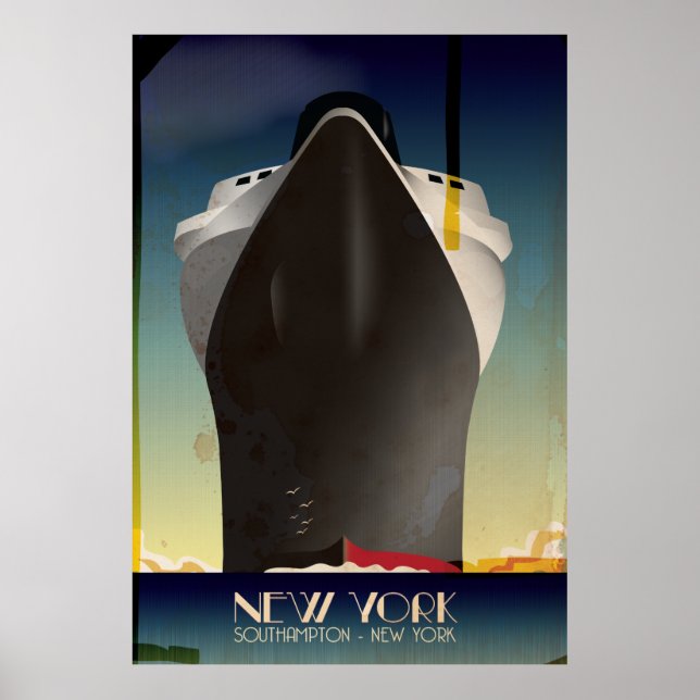 New York till Southampton Poster (Framsidan)