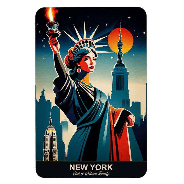 New York: Tillståndet för natursköns flexibilitet Magnet (Vertikal)