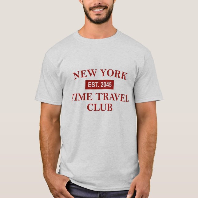 New York Time Travel Club Men's T-shirt (Framsida)