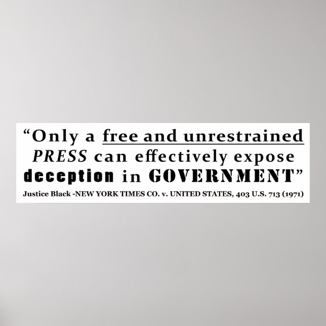 New York Times Co mot United Stater 403 us 713 197 Poster (Framsidan)