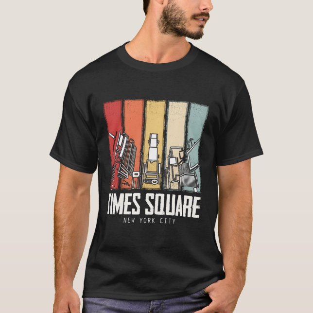 New York Times Square Ny Hike Travel Tourist T Shirt (Framsida)