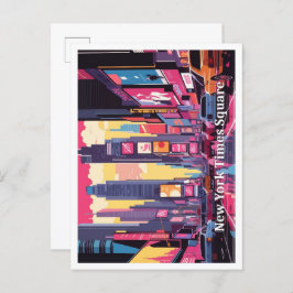 New York Times Square-popkonsthandling - illustrat Vykort