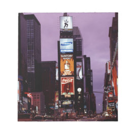 New York Times Square-trafik på natten Anteckningsblock