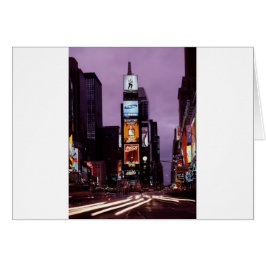New York Times Square-trafik på natten Hälsningskort