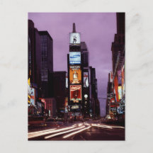 New York Times Square-trafik på natten