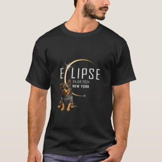 NEW YORK Total Solar Eclipse 2024 Rolig hund Glass T Shirt