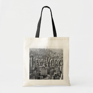 New York Tote Bag - Grått Tygkasse