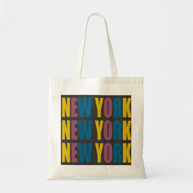 New York Tote Bag Tygkasse (Framsidan)