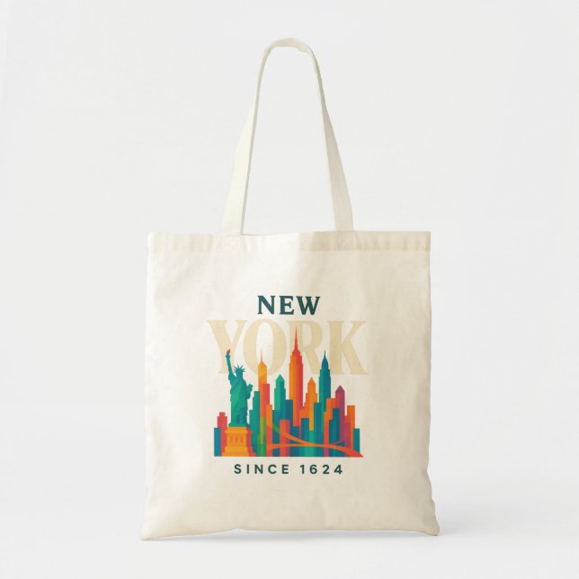 New York Tote Bag Tygkasse (Framsidan)