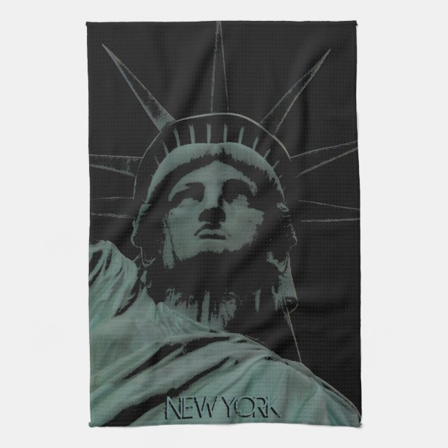 New York Towel Frihetsgudinnan NYC Tea Towel Kökshandduk (Vertikal)