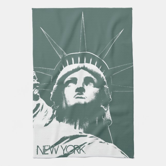 New York Towel Frihetsgudinnan NYC Tea Towel Kökshandduk (Vertikal)