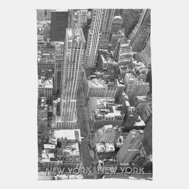 New York Towel Personlig NYC Souvenir Tea Towel Kökshandduk (Vertikal)