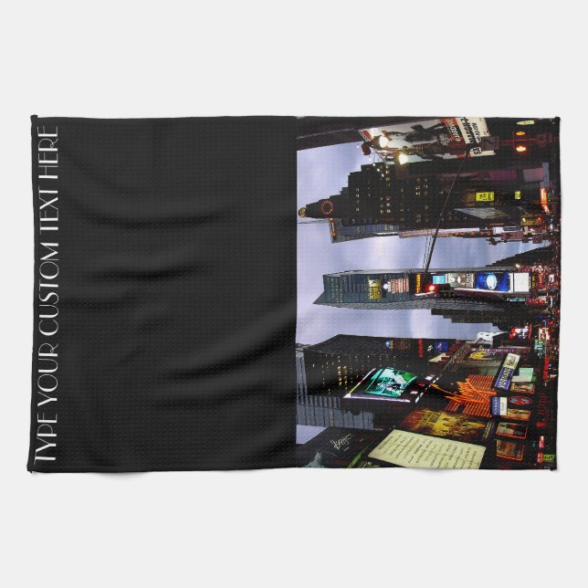 New York Towel Personlig Times Square Tea Towel Kökshandduk (Horisontell)
