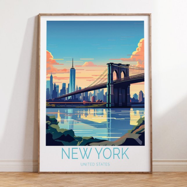 New York Travel Poster, New York Brooklyn Poster (Skapare uppladdad)