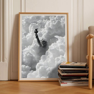 New York Tryck Nyc Affisch Staty över Liberty Tryc