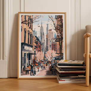 New York Tryck Nyc Illustration New York Resa