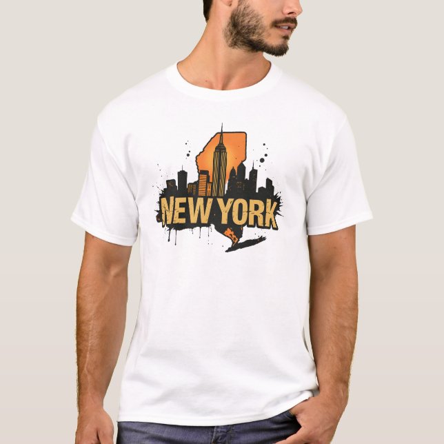 New York Tshirt V01 T Shirt (Framsida)