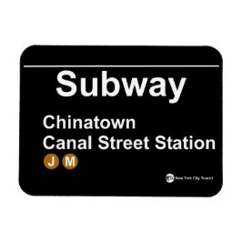 New York Tunnelbanan Station Magnet
