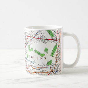 New York: Tunnelbanankarta, 1940 Kaffemugg