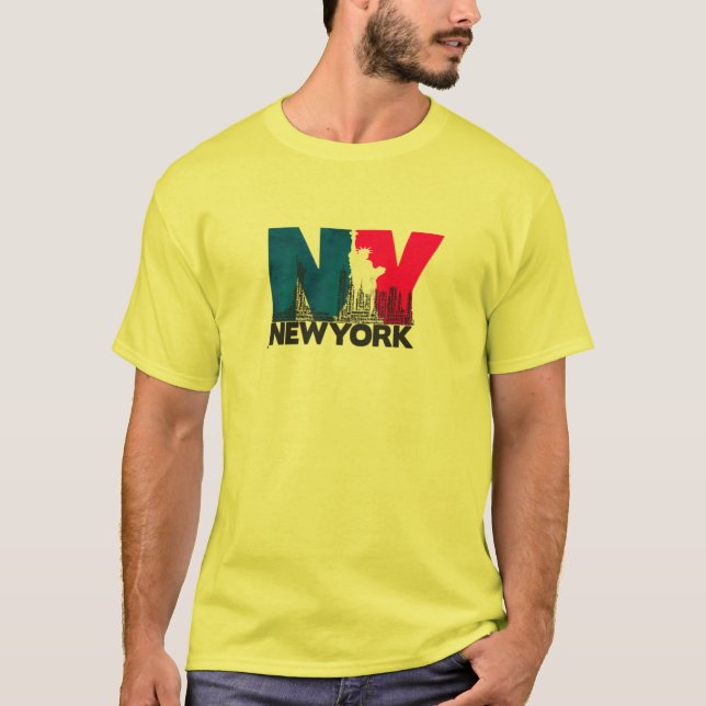 New York Typografiska T-Shirt (Framsida)