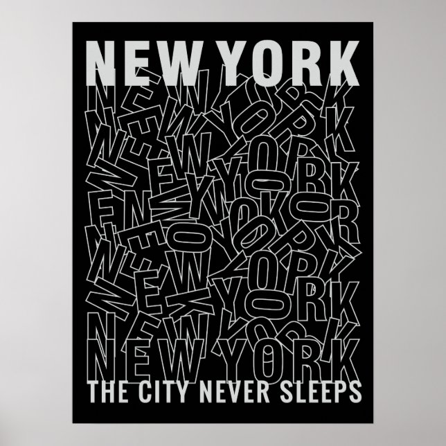 New York Typography poster (Framsidan)