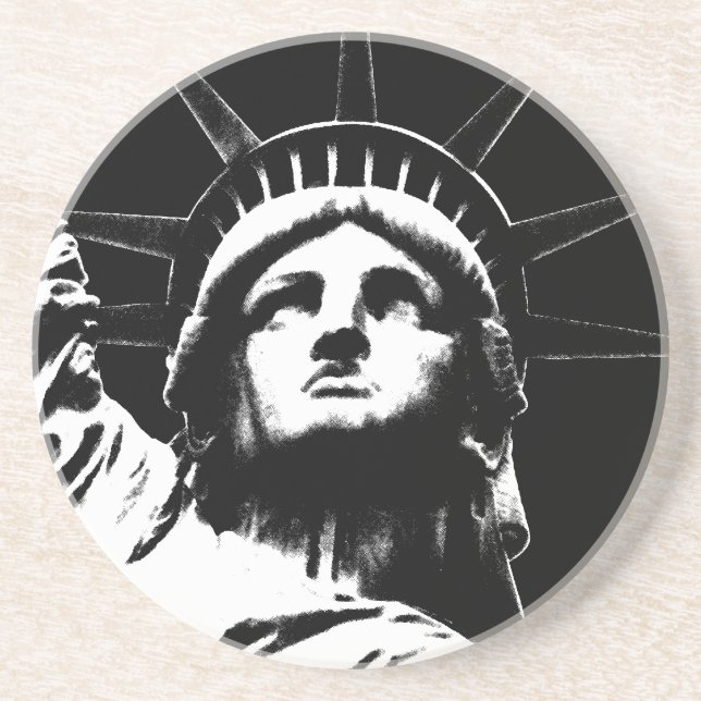 New York Underlägg Frihetsgudinnan NY Souvenir Sandsten (Framsidan)