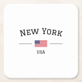 New York Underlägg Papper Kvadrat