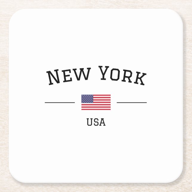 New York Underlägg Papper Kvadrat (Framsidan)