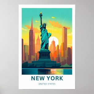 New York United Stater Travel Poster