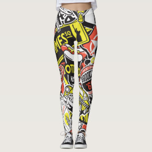 New York urban: deklappslappverk. Leggings