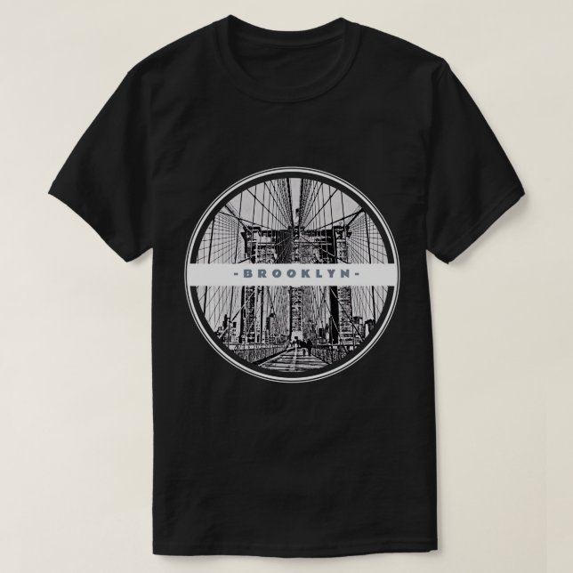 New York Urban Hip hop Streetwear Brooklyn Pullove T Shirt (Design framsida)