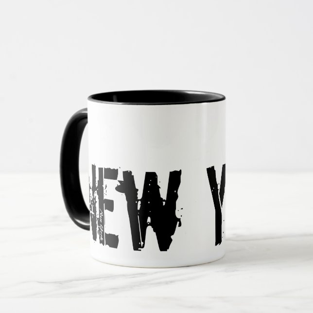 New York - Urban Stil Black and White Mugg (Framsida vänster)