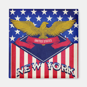 New York USA flagga Magnet