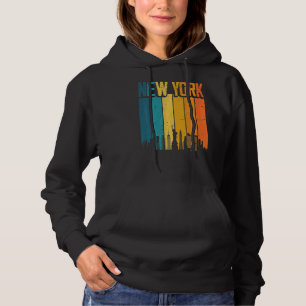 New York USA Retro Vintage Sunset Skyline New York T Shirt