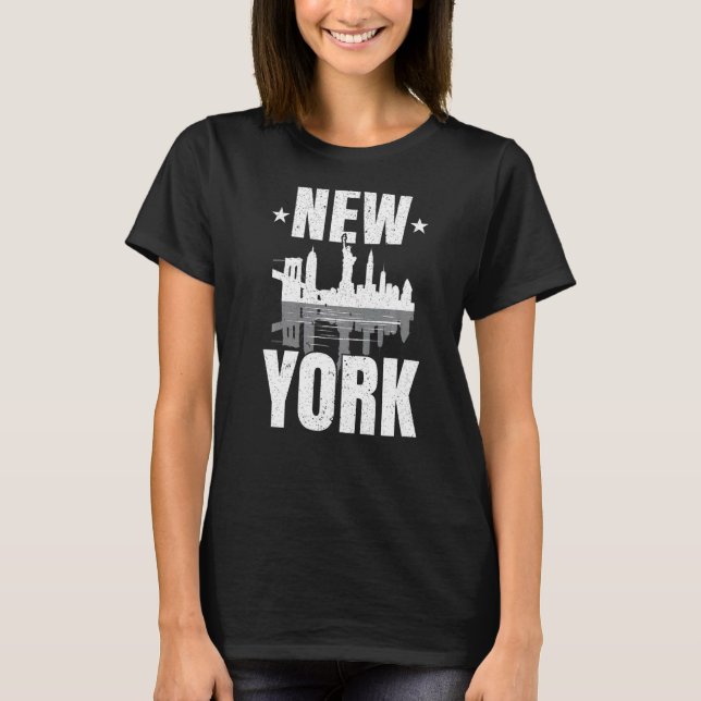 New York USA: S Travel New Yorker Empire Stat T Shirt (Framsida)